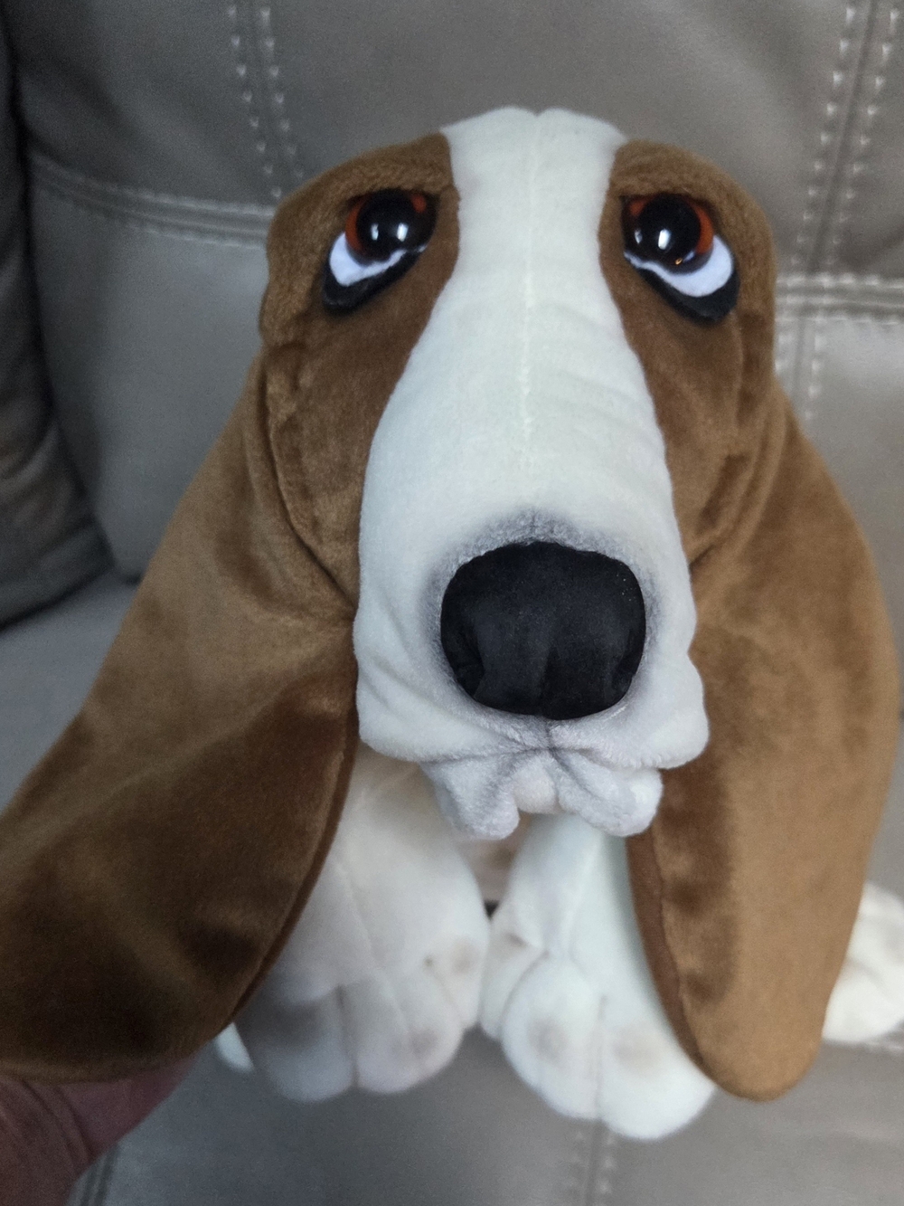 Vintage Applause Hush Puppies Basset Hound Plush Jumbo 25" Large Stuffed Dog B1Q